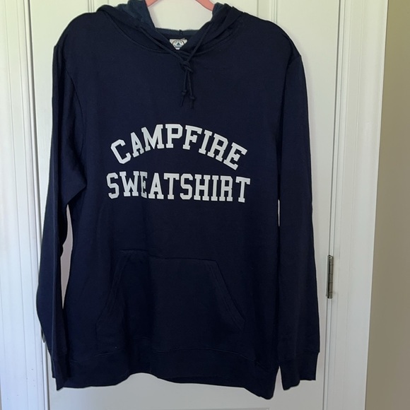 NWOT Campfire Sweatshirt Hoodie Navy Size Large Unisex - Picture 1 of 4